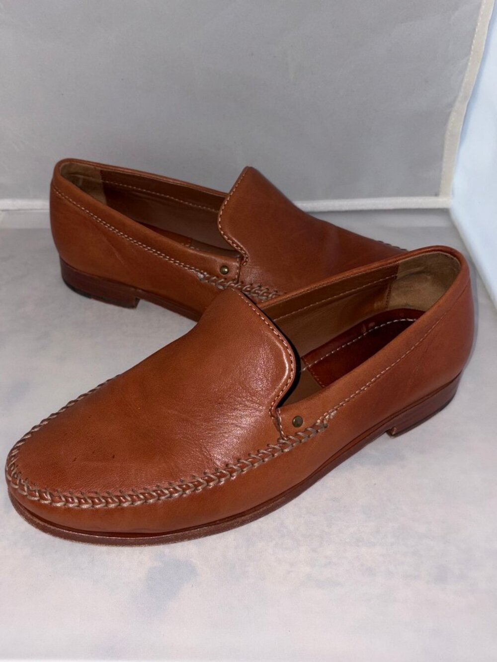 TRASK Seth Leather Loafers Men's Size 9 Brown